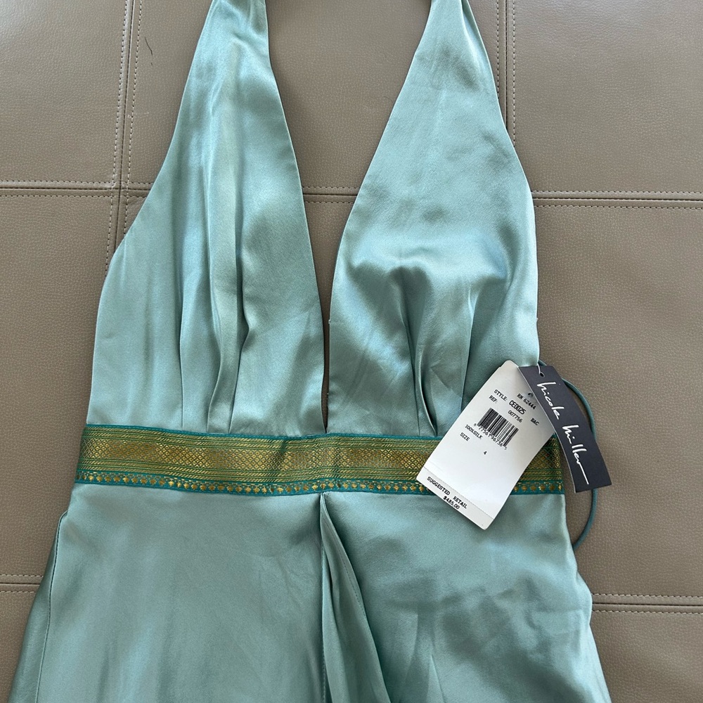NWT 100% Silk Nicole Miller Collection Maxi Dress size 4 $500 original price